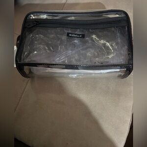 Stylish Organization: Modella Clear Cosmetic Bag - Black